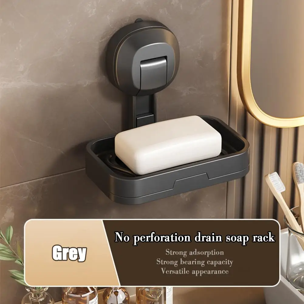 Easy Assembly Soap Holder Bathroom Soap Organizer Rust-proof Suction Cup Soap Dish Organizer with Strong for Bathroom