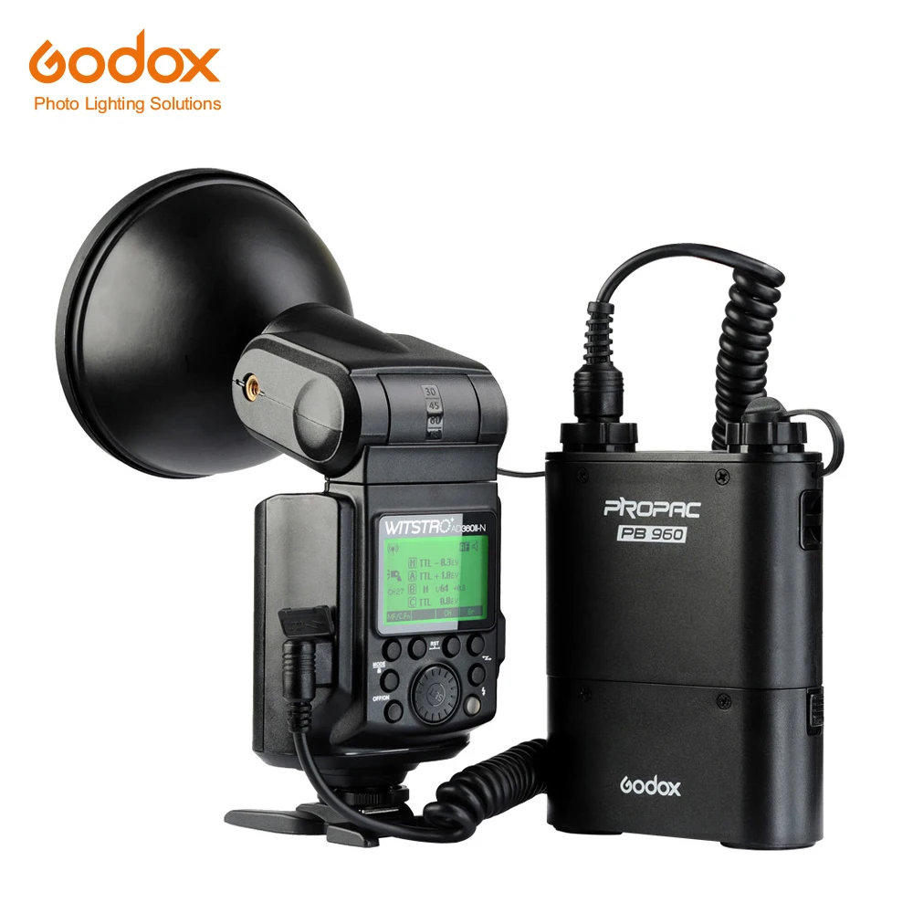 Godox AD360II-C 360Ws GN80 TTL Speedlite Flash 2.4G Wireless External Flash + 4500mAh PB960 Battery For Canon EOS Camera