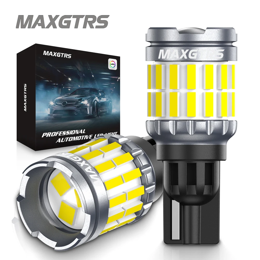 MAXGTRS 2PCS T15 W16W LED Canbus Error Free Auto Bulbs 921 912 LED Backup Light Car Reverse Parking Lamp Xenon White Car Lights