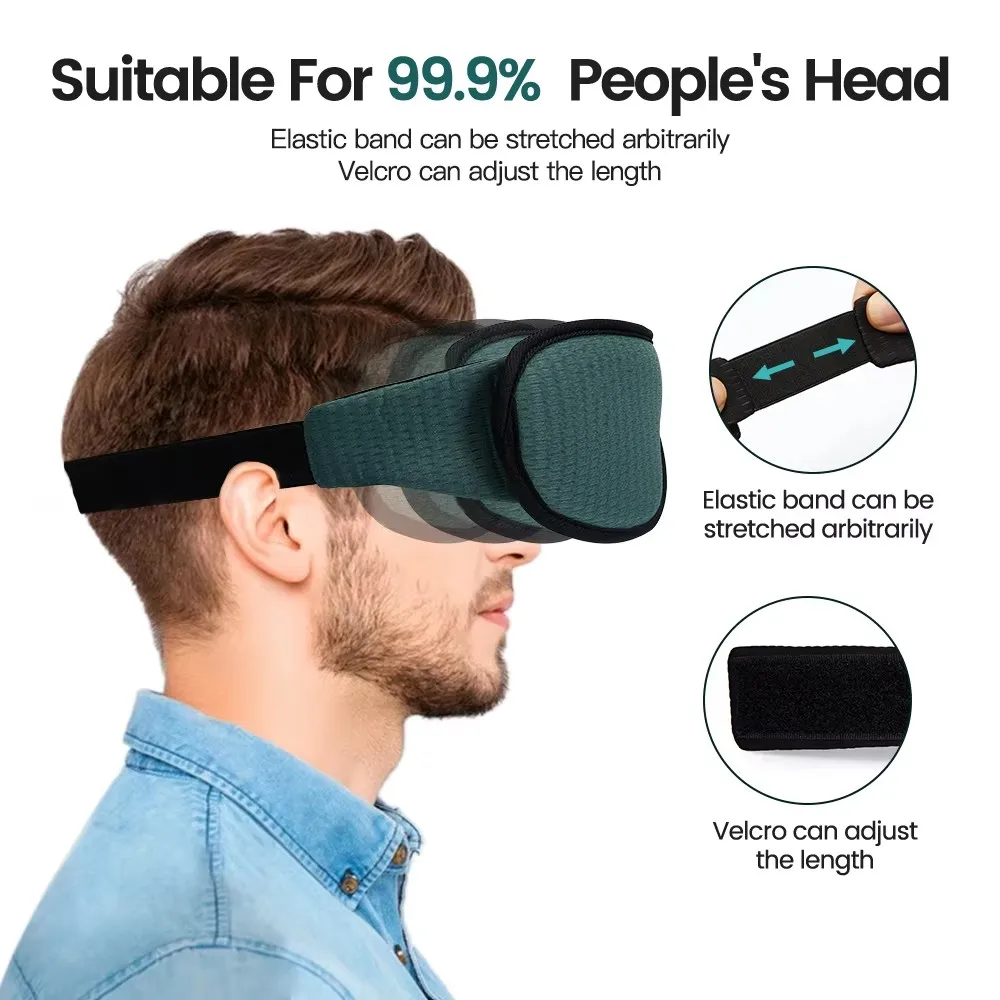 3D Sleep Eye Mask for Sleeping Mask Soft Memory Foam Eye Shades Blindfold Sleeping Aid Face Eyepatch Mask for Travel Couple Gift