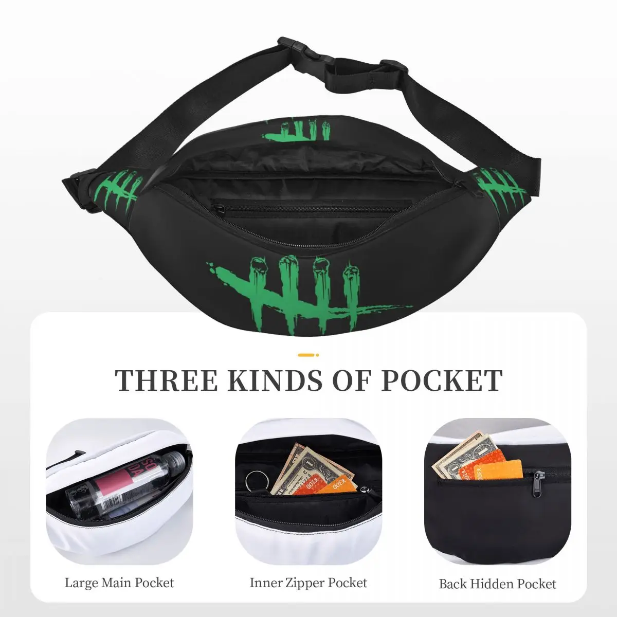 Games Deads By Daylight Unisex Waist Bag Multifunction Sling Crossbody Bags Chest Bags Short Trip Waist Pack