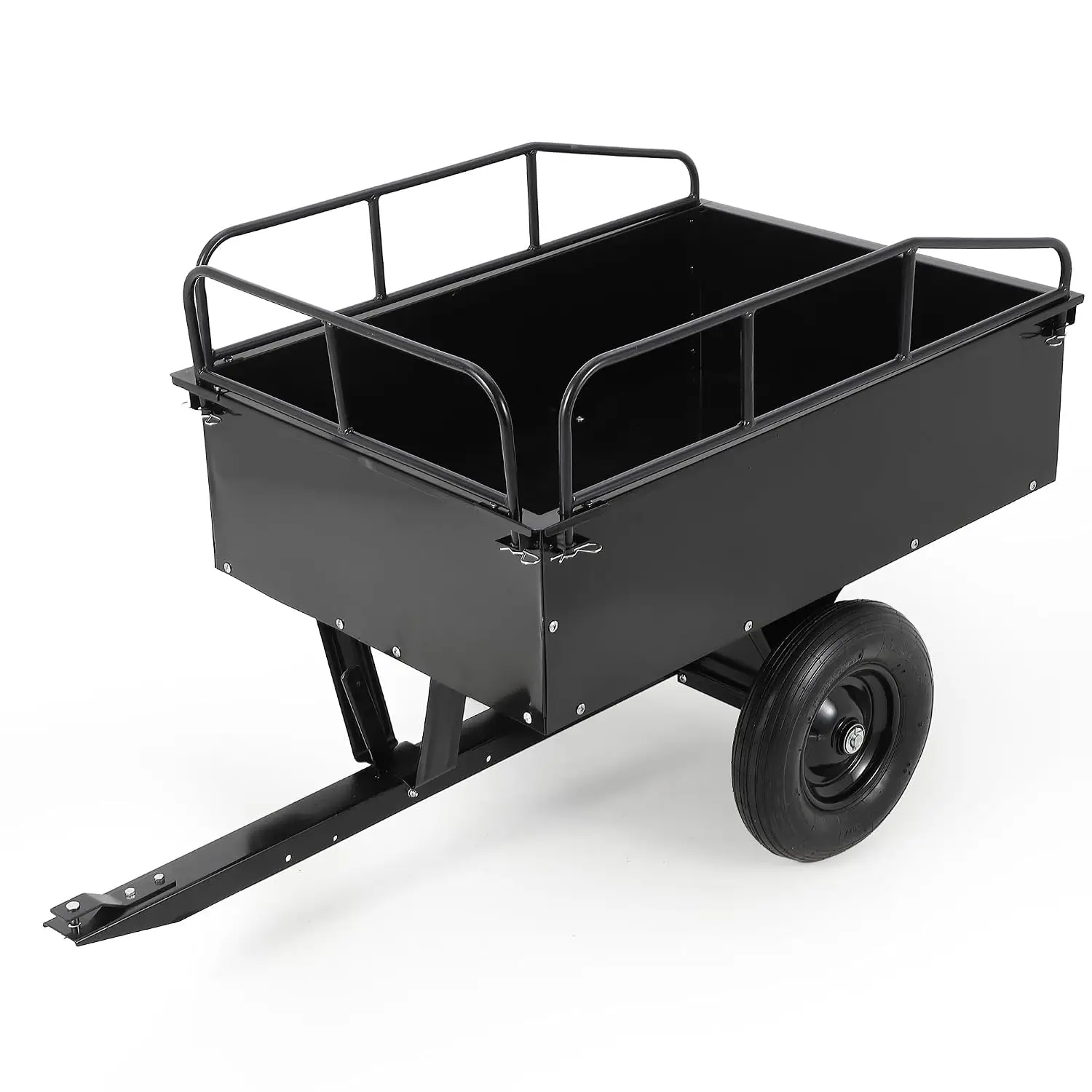 Heavy Duty ATV Garden Cart, 750 lbs Tow Behind Trailer for Lawn Mower, Customized