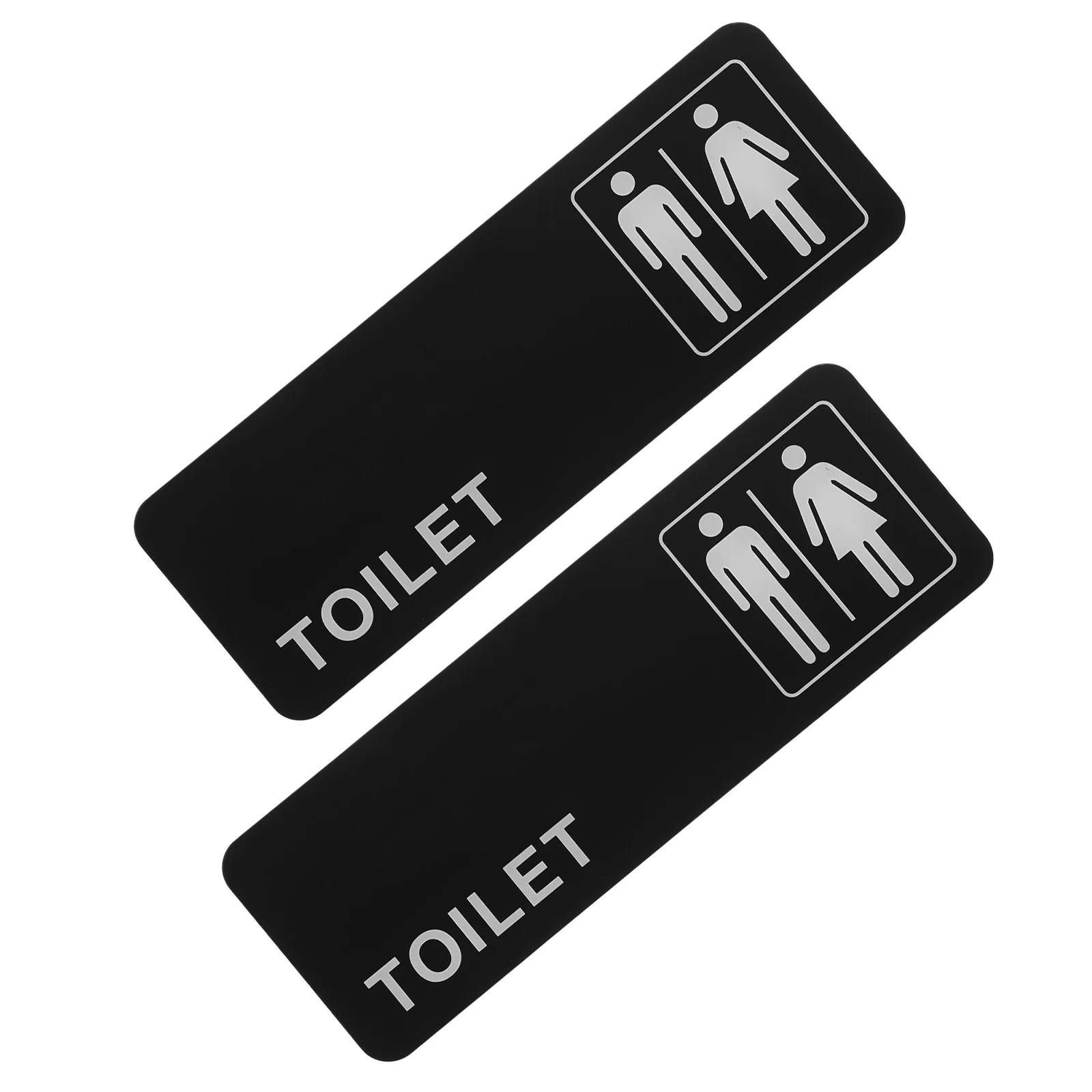 

2Pcs Restroom Sign Set Stylish Bathroom Door Signs for Male Female Unisex Toilet Plaque Decorative Commercial Washroom Indicator
