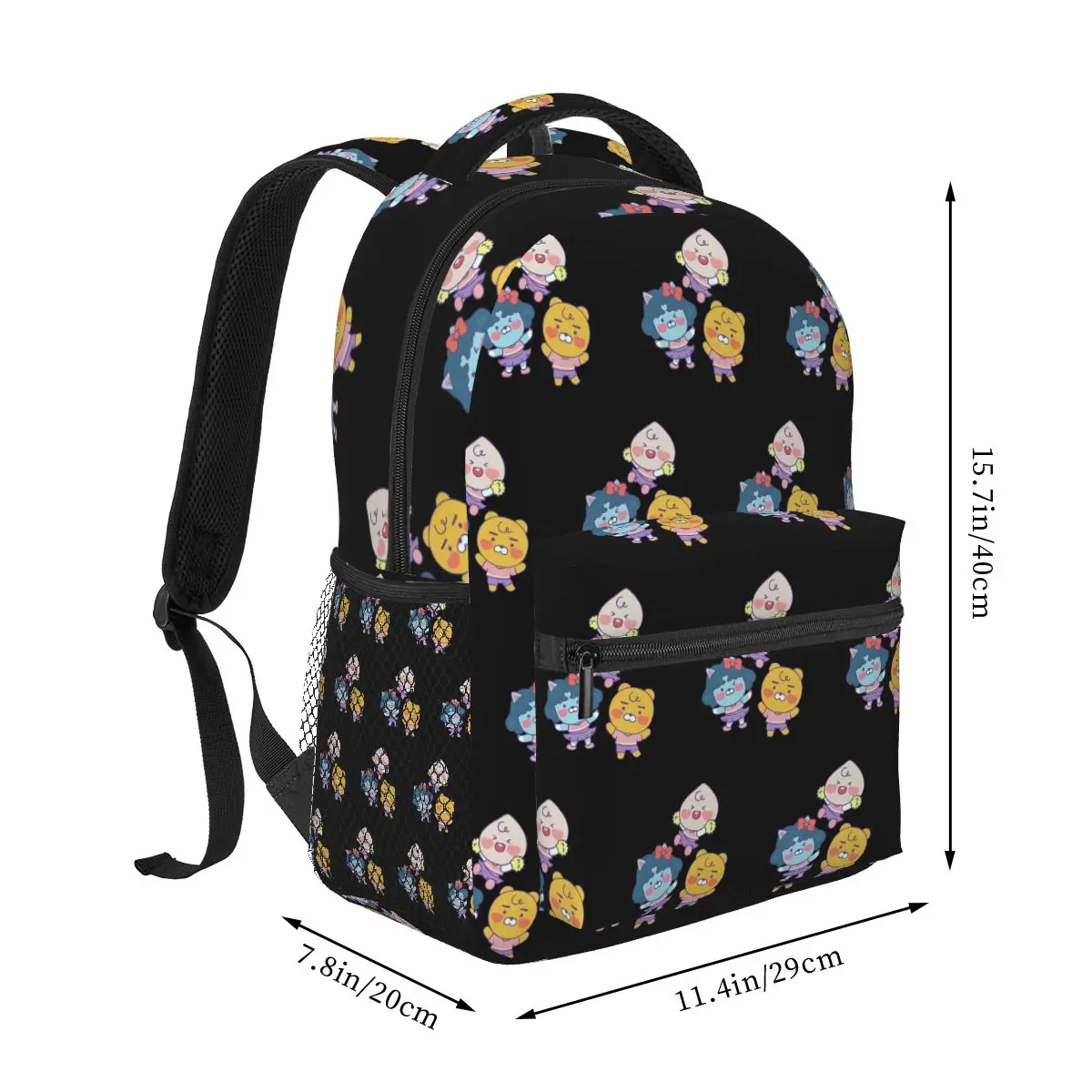 Kakao Friends,Muzi,ryan Working Hard Backpack Student Boys Girls BookBag Children School Bag Laptop Shoulder Bags for Men Women