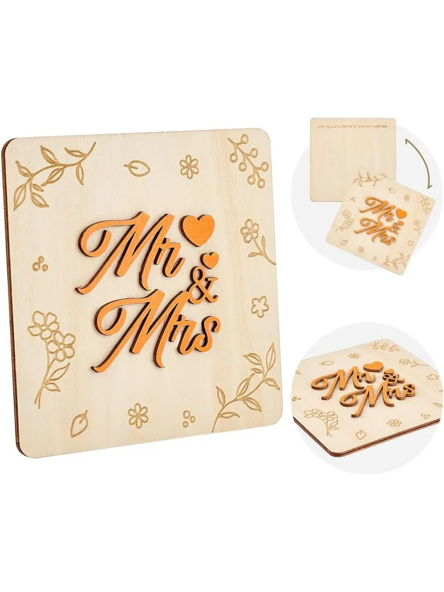 Happy Wedding Card for Couple Mr & Mrs Wedding Gift Love Anniversary Romantic Marriage for Him Her Wedding