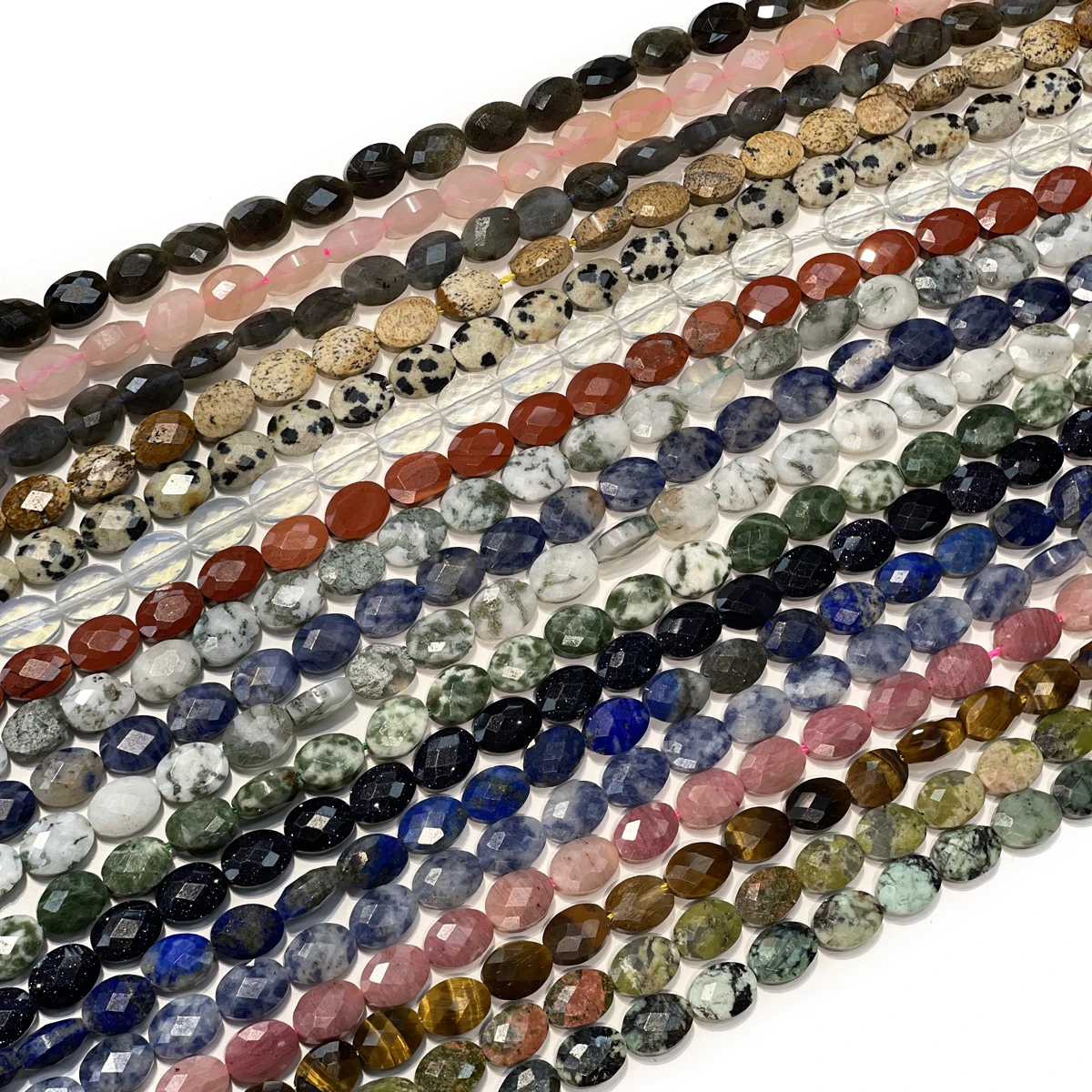 Natürliche Amethyst/Flash-Labradorit Eiförmige Isolationsperlen 7,5x9mm für Schmuckherstellung DIY Halskette Armband Kettenzubehör – Detail 1