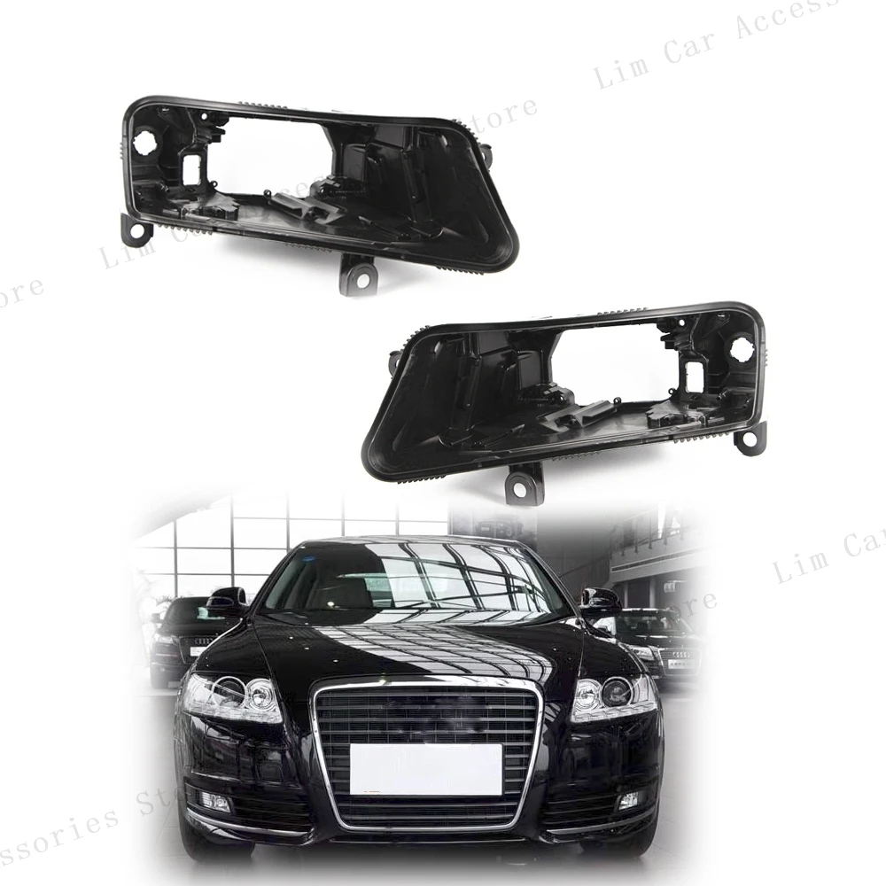 For Audi A6 A6L C6 Xenon 2009  2010 2011 Rear Hight Configuration Light Box Car Headlight Housing LED AFS Back Black