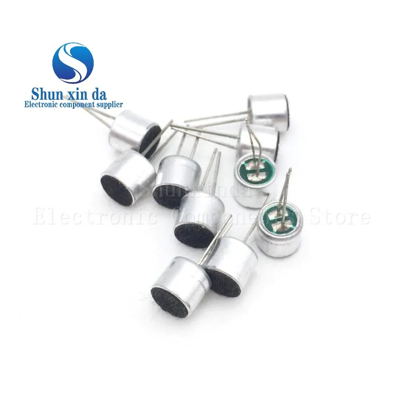 10PCS/Lot 9767 9*7MM microphone head with pin capacitive electret microphone pickup microphone sensitivity 50DB 9mmx7mm 9MM*7MM