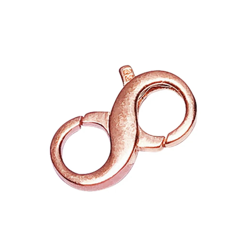 

Sterling Silver Buckle Clasp DIY Jewelry Making Double Opening Lobster Claw Small White Gold Plated Accessories Craft Material