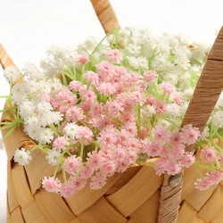 Mini Artificial Flowers Bouquet Silk Multi Fake Flowers For Home Room Decor Wedding Decoration DIY Crafts Wreath Accessories