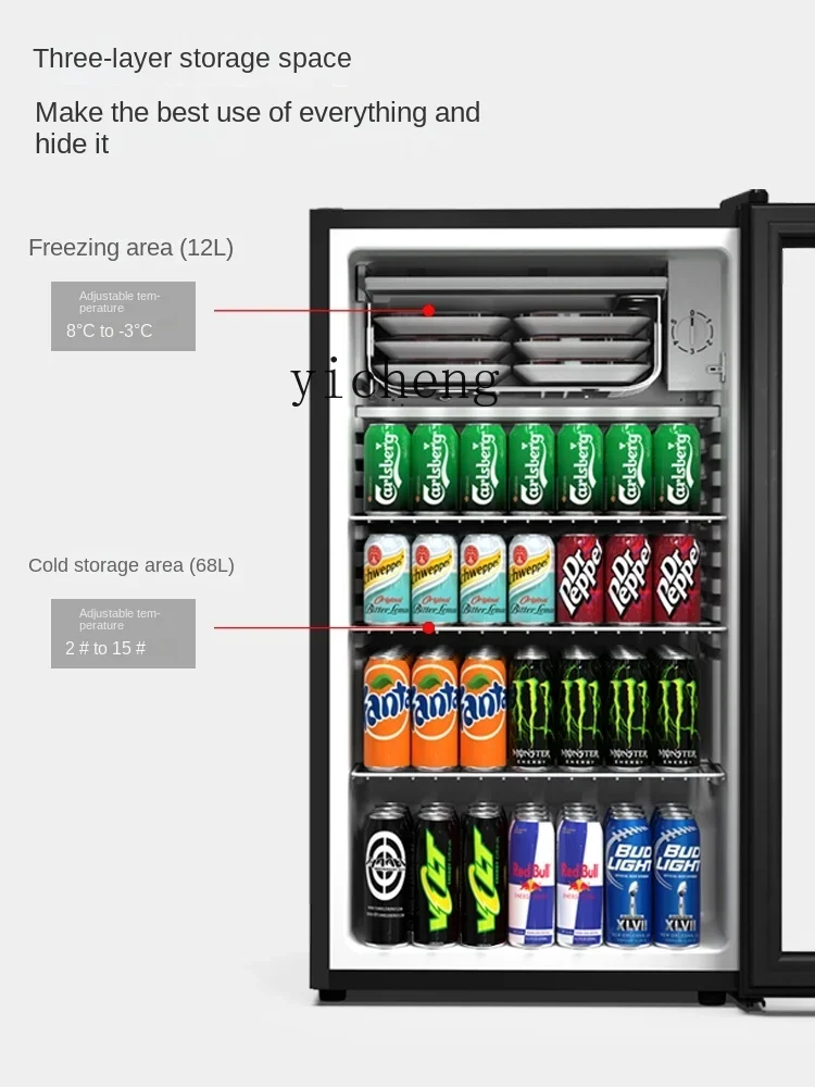 XL Home Living Room Apartment Office Tea Wine Beverage Refrigerated Small Ice Bar Refrigerator Cabinet