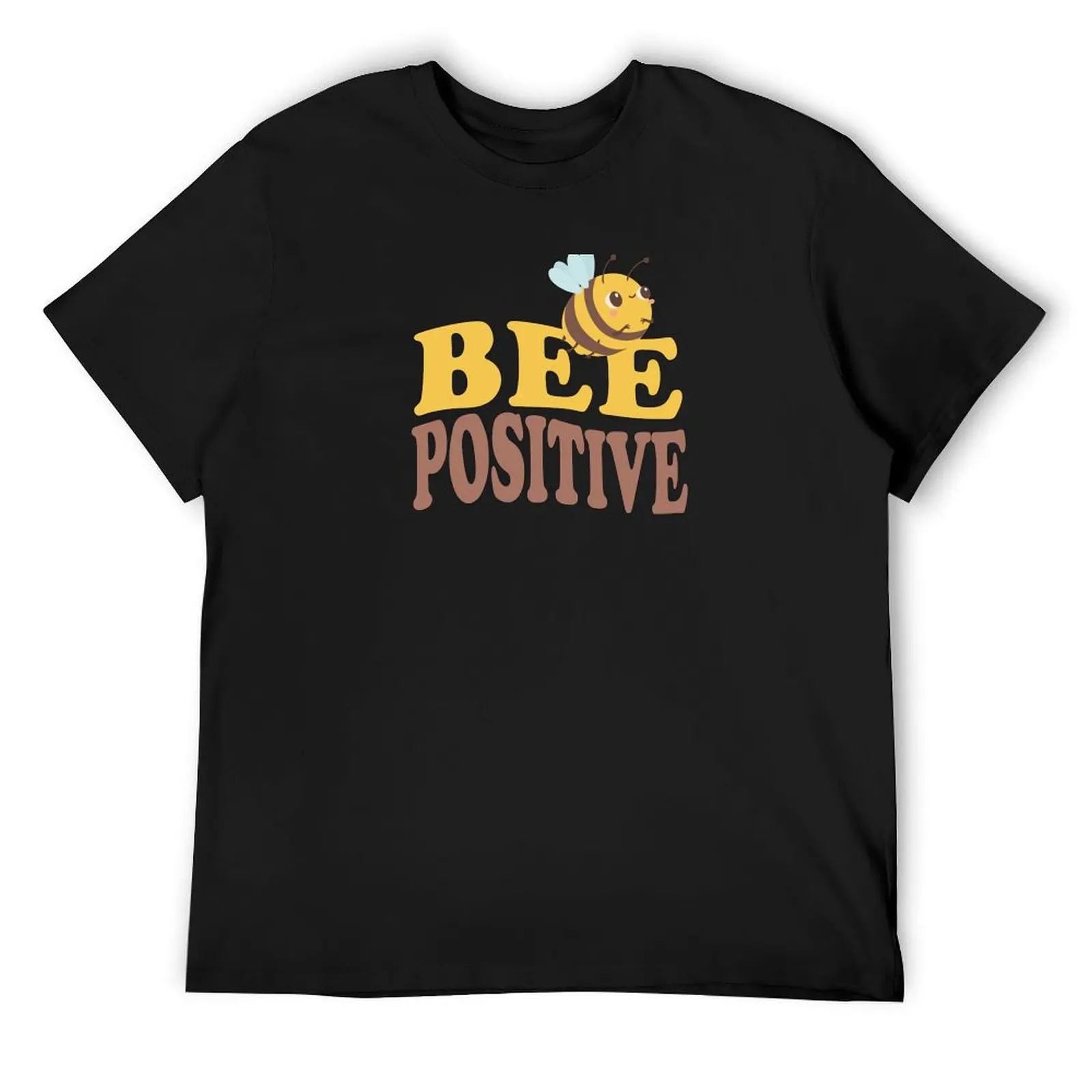 

Bee Positive Shirt, Kawaii Animal Shirt, T-Shirt vintage t shirts Aesthetic clothing mens funny t shirts