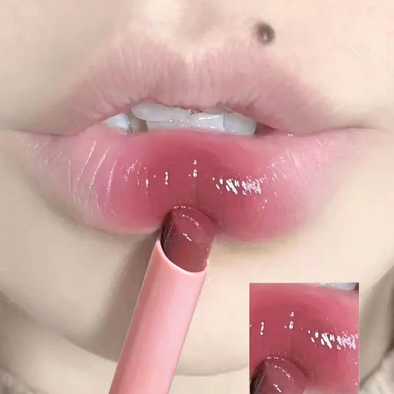 Pink Plumping Lip Gloss Mirror Water Gloss Shining and Moisturizing Highly Pigmented Lip Stain for Girls and Women Lip Gloss