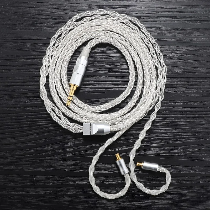 Koceta A2DC IEM Cable auriculares electrónica de consumo OFC plateado para ATHLS50is/70is/200is/300is/400is/E40/E50/E70