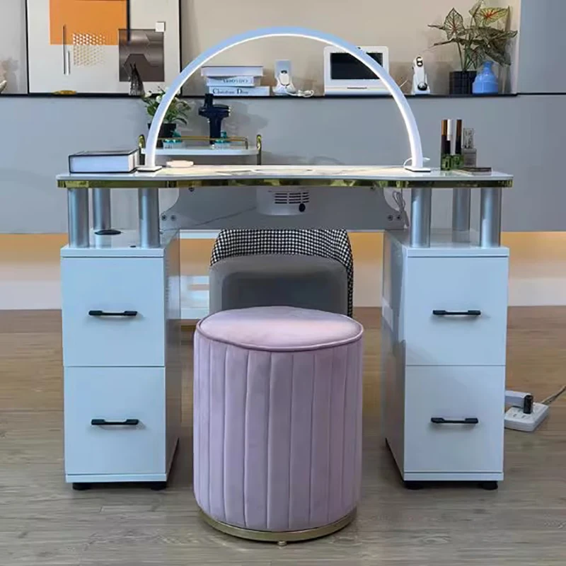 Modern Ornate Manicure Nail Table Elegant And Subtle Sturdy Trendy Manicure Nail Table Nordic Design Mesa Salon Furniture