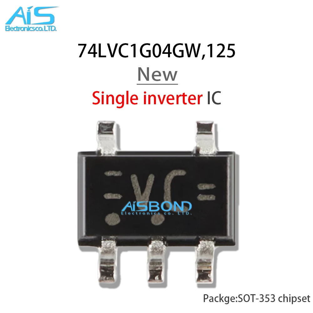 10Pcs/Lot New 74LVC1G04GW SOT-353 Marking VC Single inverter Chip IC