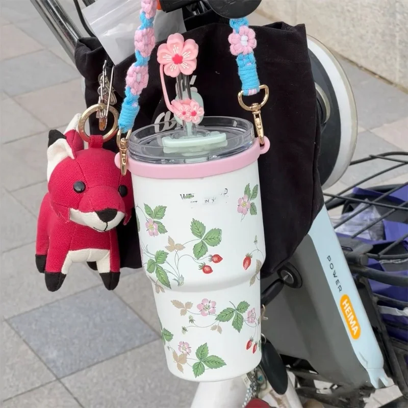 

Декоративный плетеный держатель для термокружки Wewood с цепочкой для подвешивания, подходит для столовых приборов и бутылок с водой