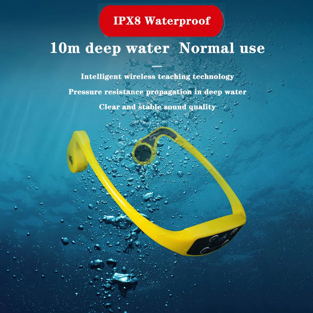 New Technology 905A Magnetic Charging Swimming Pool Training Wireless Bone Conduction Headset