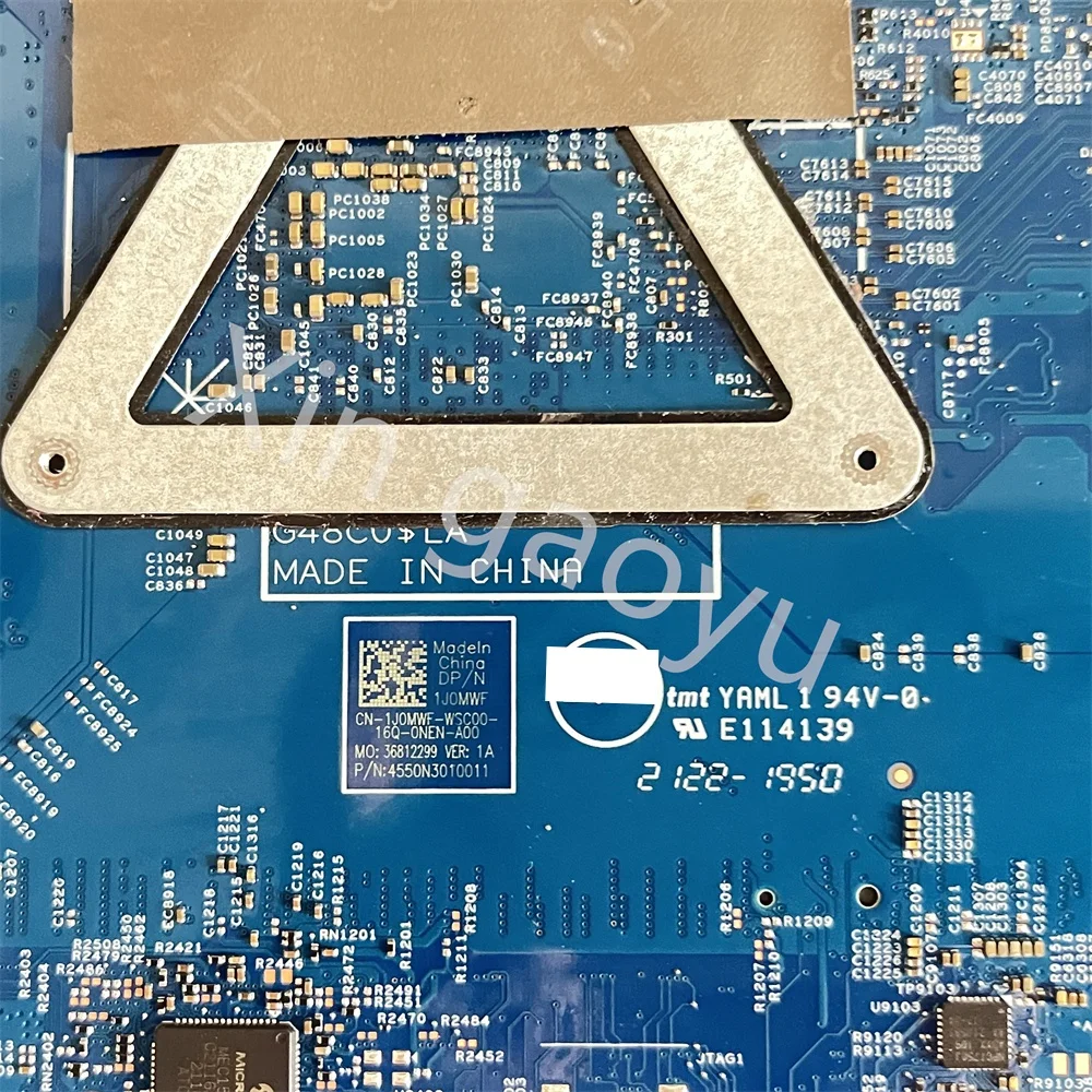 Imagem -03 - Placa-mãe Portátil para Dell Inspiron Notebook Mainboard 16 7610 7510 Dvpn7 0j0mwf 198441 I5-11400h Rtx3050 I7-11800h Rtx3050