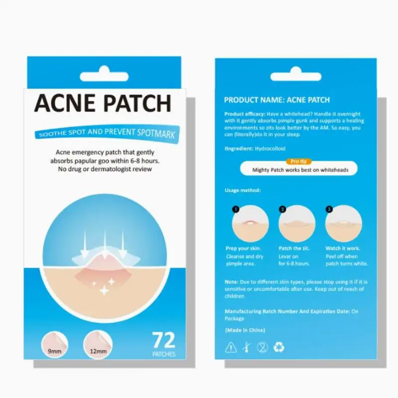 72 Patches Ultra-Thin Hydrogel  Patches Cover  Invisible Pimple Sticker Makeup Tools For Face & Skin