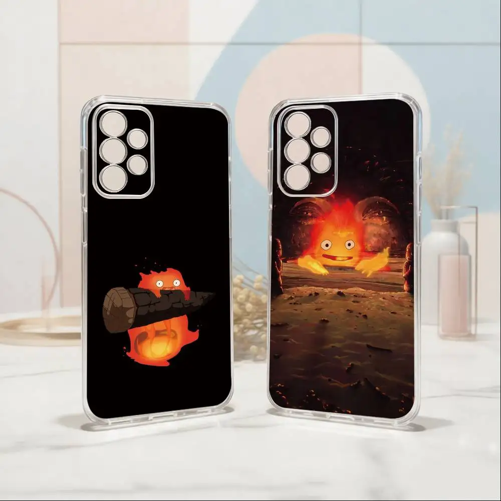 Anime Cute C-Calcifer-ES Phone Case Transparent Silicone Soft For Samsung S25,S24,S21,S22,S23,S30,Ultra,S20,Plus,Fe