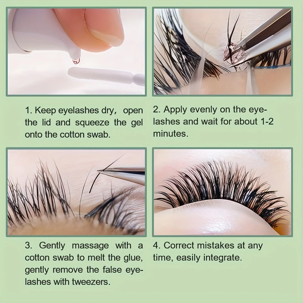 جل مزيل الرموش 10 مل، تركيبة لطيفة غير مهيجة، تزيل البقع والبقع برائحة صبار الكرز الرقيقة #5