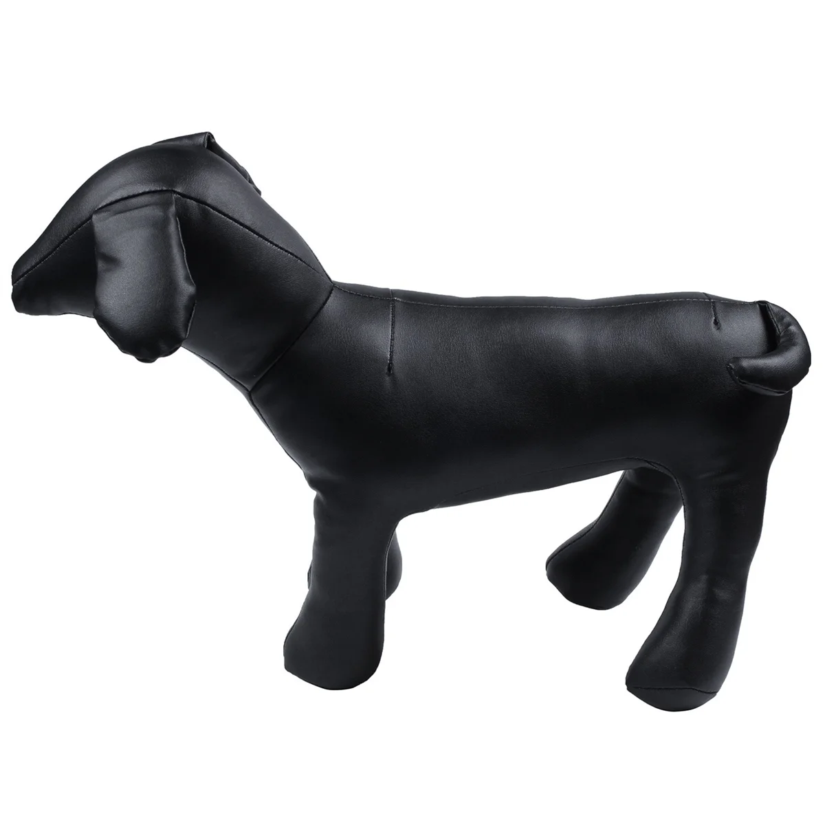 Leather Dog Mannequins Standing Position Dog Models Toys Pet Animal Shop Display Mannequin Black M