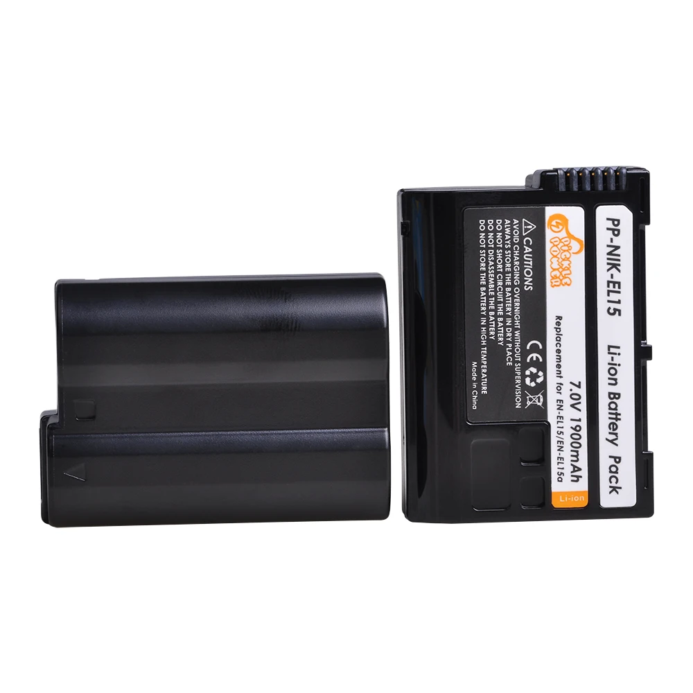 EN-EL15C Battery For Nikon Pickle Power 1900mAh en el15c Rechargeable Li ion Batteries For Nikon Z5 Z6 II Z7II D850 D500 D7500