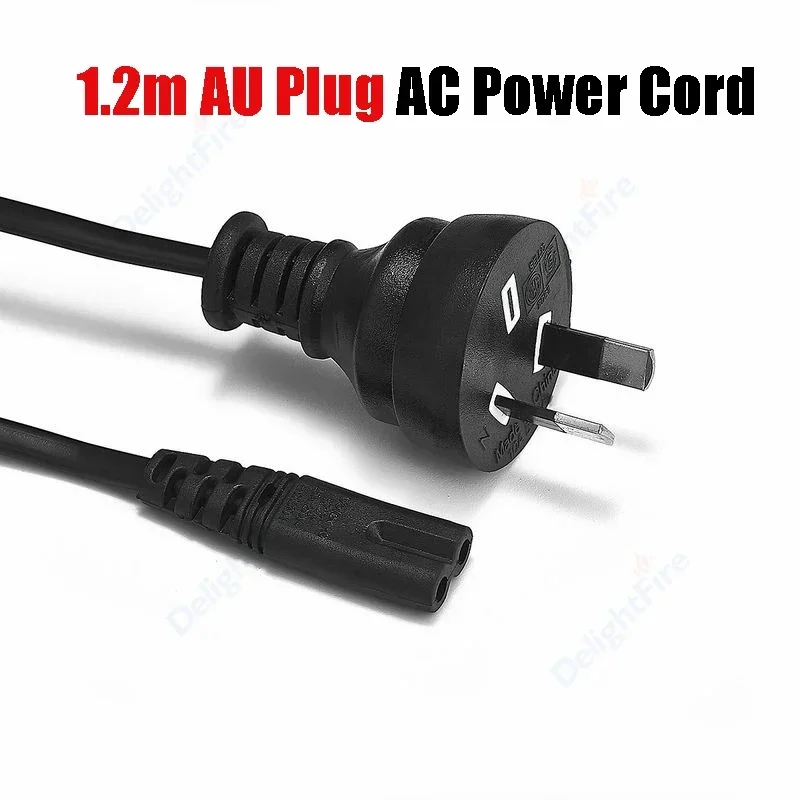 Type I Plug AC Power Supply Cable Figure 8 IEC C7 2 Prong 1.2m Australia Plug Power Cord For PC Computer Monitor HDTV Samsung