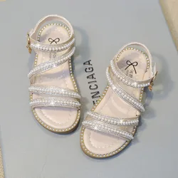 Collezione estiva ragazze Casual sandali decorati con perle Open Toe comode prestazioni progettate taglie da indossare ogni giorno per tutti i bambini