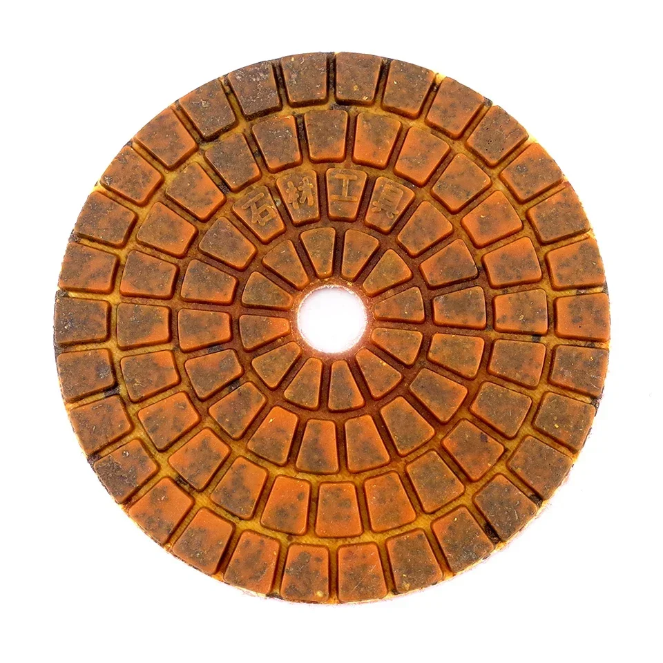 4PCS 4 Inch Diamond Resin Grinding Pads Metal Copper Bond Wet Diamond Polishing Pads  for Granite Marble Stone