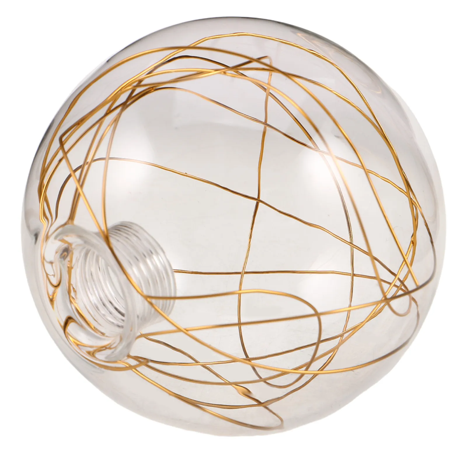 

Прозрачный стеклянный плафон-шар с серебристо-золотой алюминиевой проволокой, совместимый с лампами G9, для гостиной, офиса, подвесных светильников