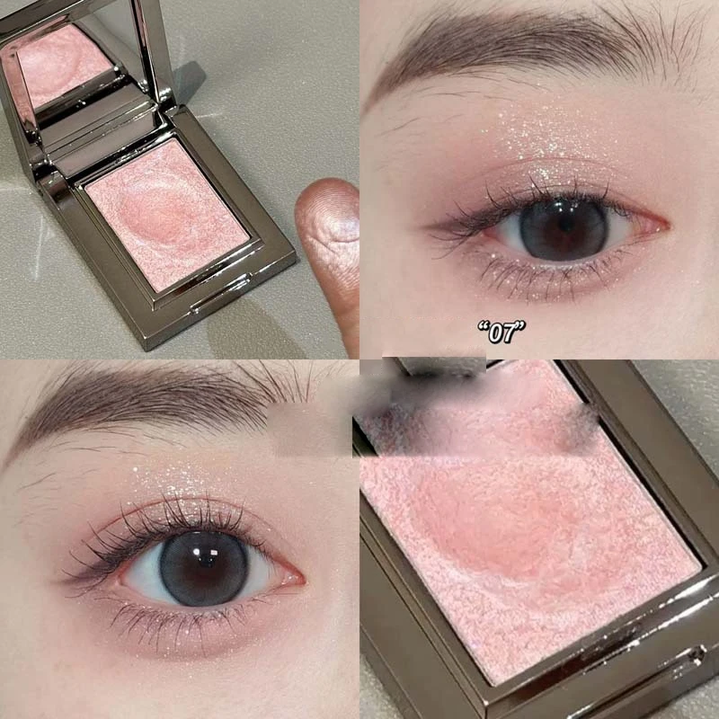 Chameleon donkergroen oogschaduwpalet met sprankelende parelmoer aardappeltextuur Eenvoudig aan te brengen verhelderende make-upkit Nieuw