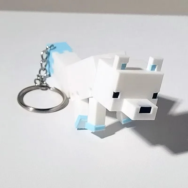 Mineworld Fox عمل نموذج ثلاثية الأبعاد مطبوعة أجنحة متحركة سطح المكتب الديكور MC ألعاب محيط كتلة نمط لغز لعبة نموذج الهدايا