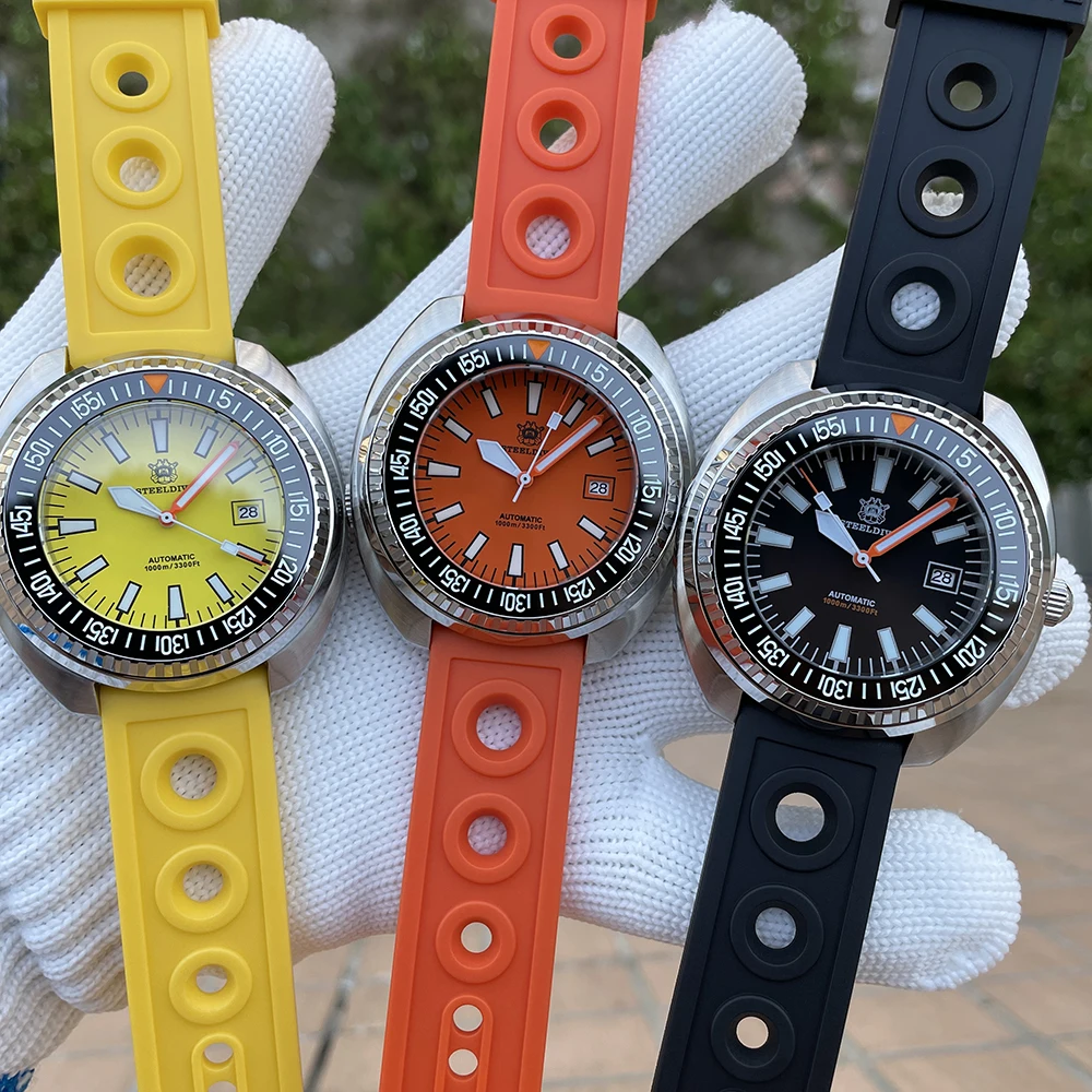 STEELDIVE Offical Direct Sale Top Brand 49MM Date Function 1000M Waterproof Sports Watch Sapphire Glass Automatic Men Dive Watch
