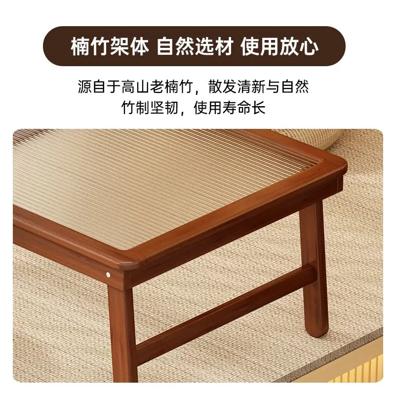 Foldable table, bay window table, children's student learning table, low dining table tempered glass