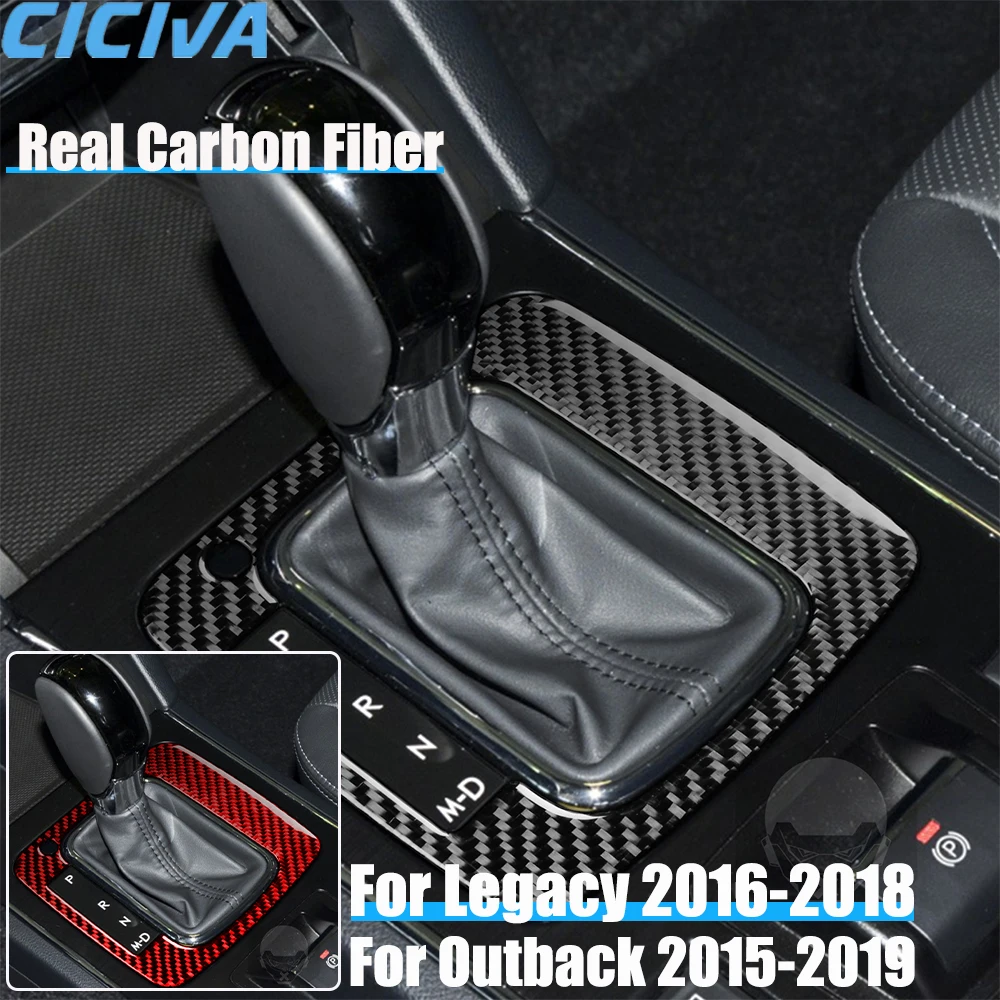 

Настоящее углеродное волокно, автомобильные аксессуары, центральная панель переключения передач, накладка, мягкая наклейка для Subaru Legacy 2016-2018 Outback 2015-2019