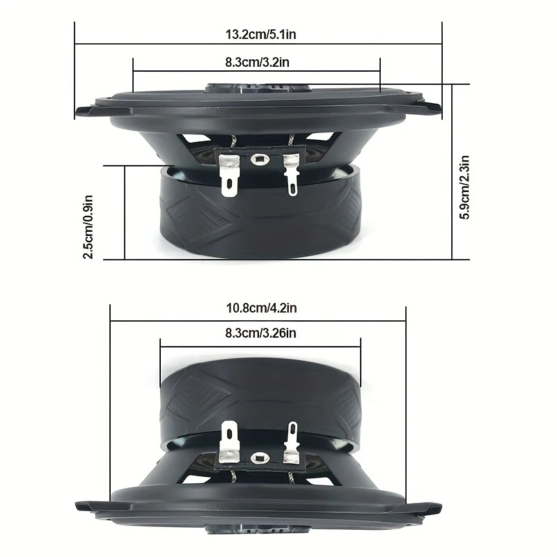 1Yes5Inch500W 4Car coaxial speaker, car door audio, music stereo subwoofer, full-range speaker