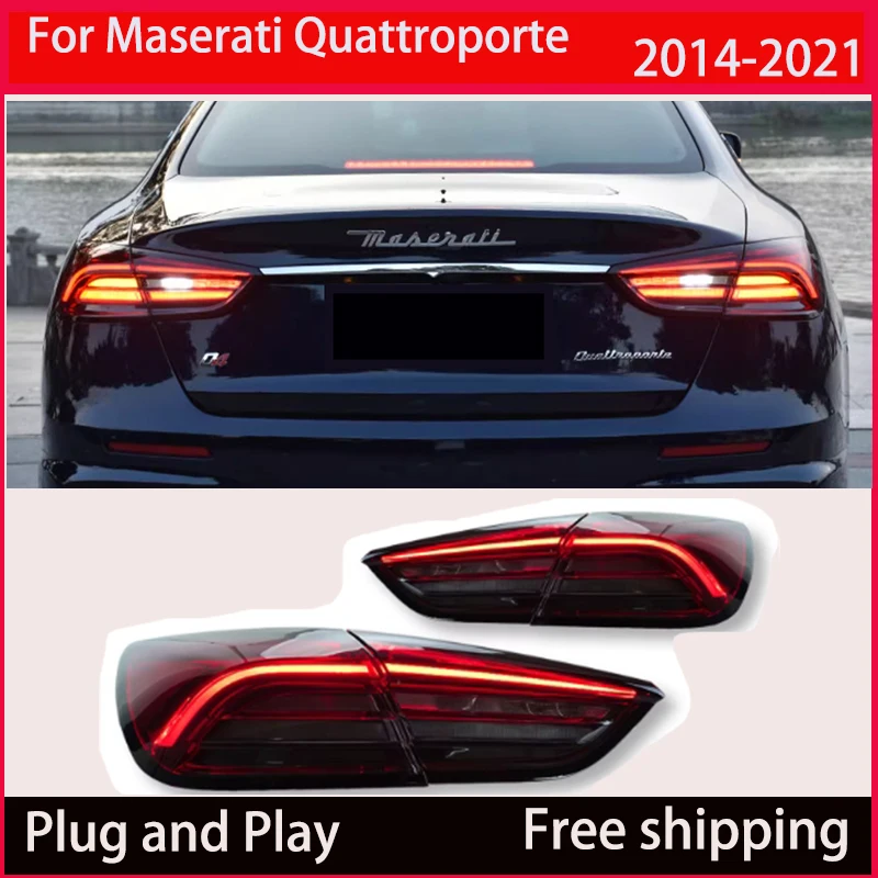 

Для Maserati Quattroporte 2014-2021 светодиодный задний фонарь, обновленная новая версия Trofeo, задний фонарь, поворотный стоп-сигнал, DRL