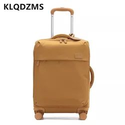 KLQDZMS 24 Inch New Luggage Ultra-light Trolley Case Nylon Anti-scratch Boarding Box Mute Universal Wheel Rolling Suitcase