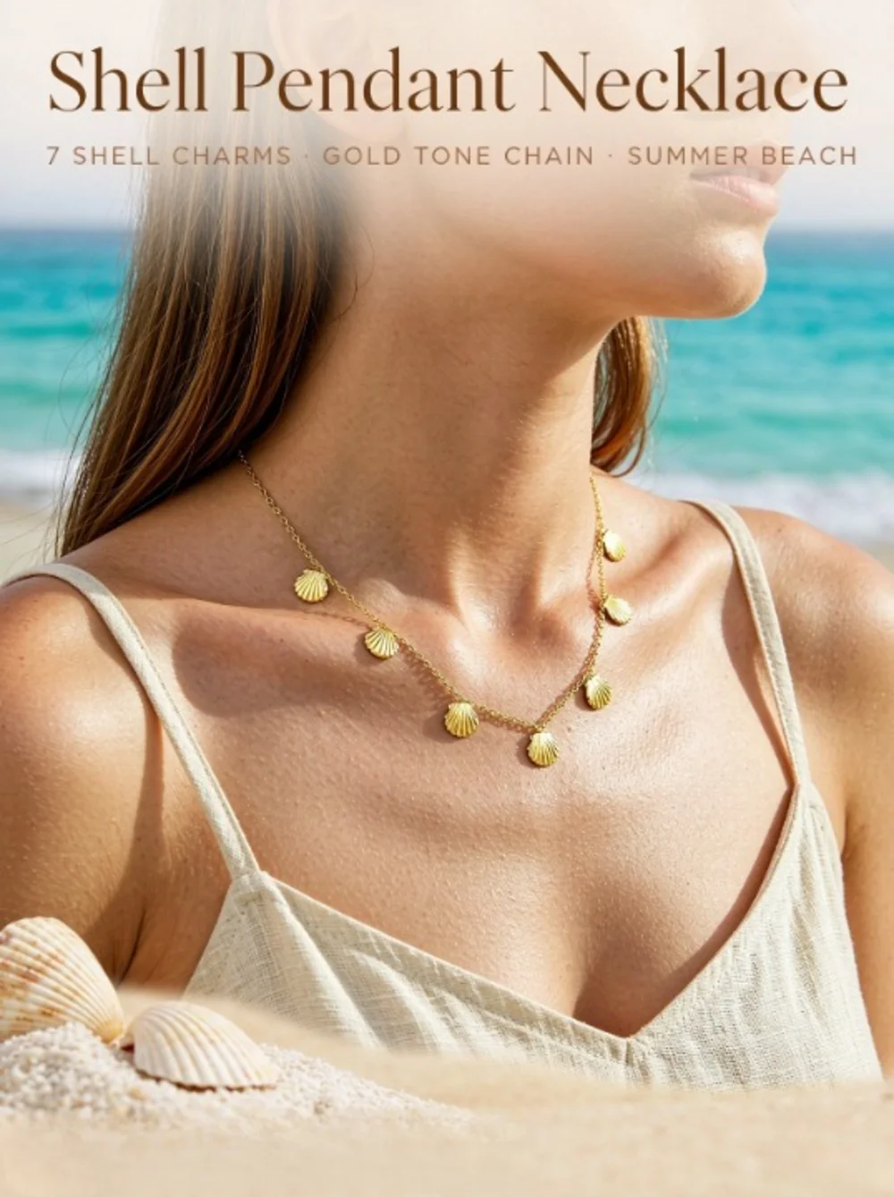 Mode Muschel Halsketten und Ohr stecker Ohrringe Schmuck Sets für Frauen 316l Edelstahl No Fade Bohemia Schmuck Sets Hochzeit