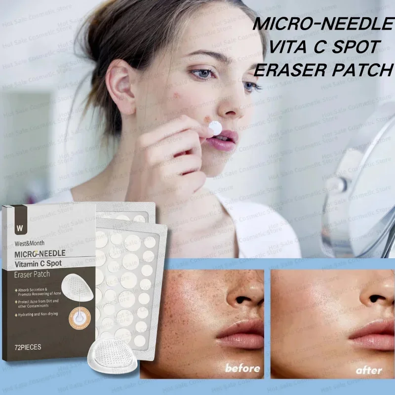 

MICRO-NEEDLB Face Spot Patch Vitamin C Removal Freckle Dark Spots Corrector Stickers Pimple Spot Scar Acne Mask Beauty Skin Care