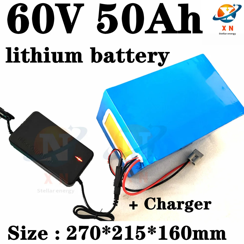 Batterie 60V 50Ah electric vehicle lithium battery 60V 2000W-6000W battery with built-in powerful BMS+5A charger