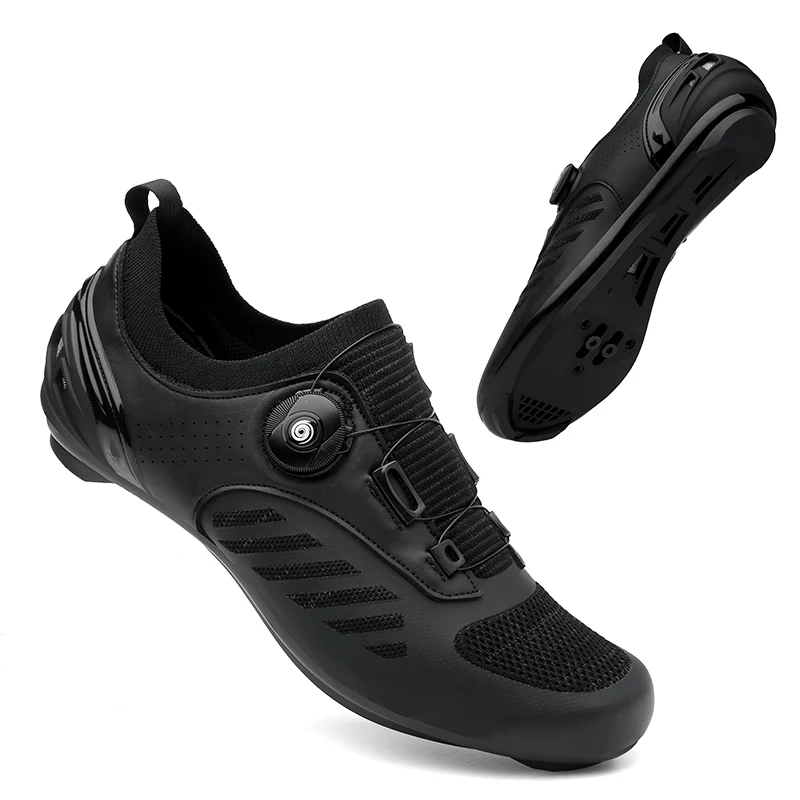 

Cycling Sneakers Knit MTB Shoes Men Women Mountain Road Bike Shoes Cycle Non-slip Cleats Clip Trainers Nylon Flat Racing Shoes
