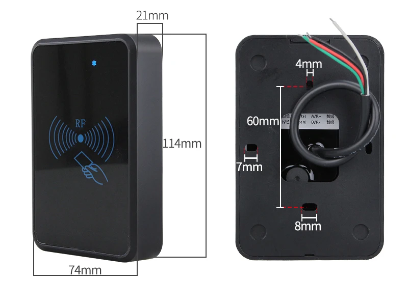 New Product Waterproof 24V NFC RS485 Modbus RTU Card Reader 13.56Mhz/125khz IC RFID Modbus RTU PLC Card Reader Device Proximity