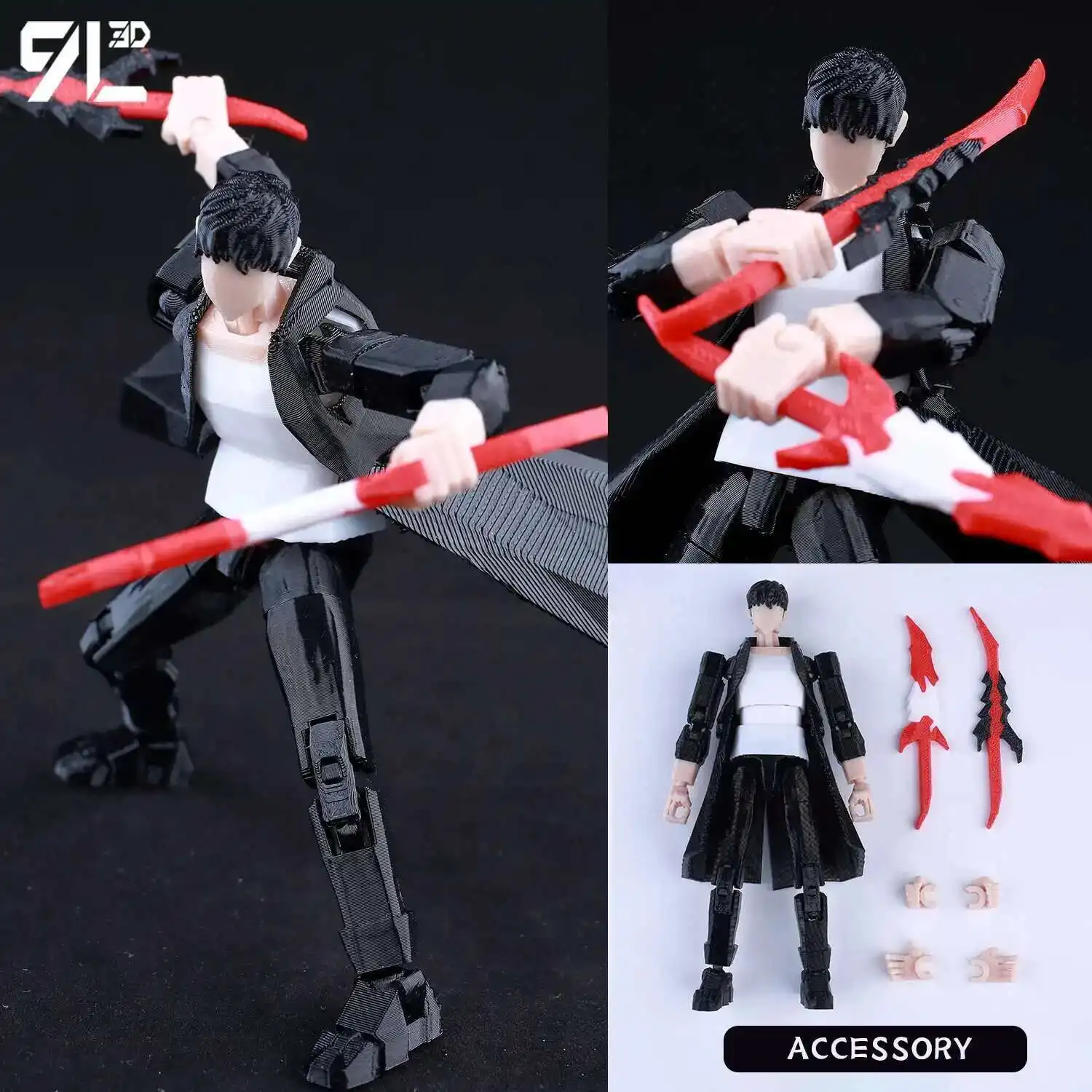 9L3D 傑出 T13 マーク RedWhite スーツ Dummy13 アニメアクション