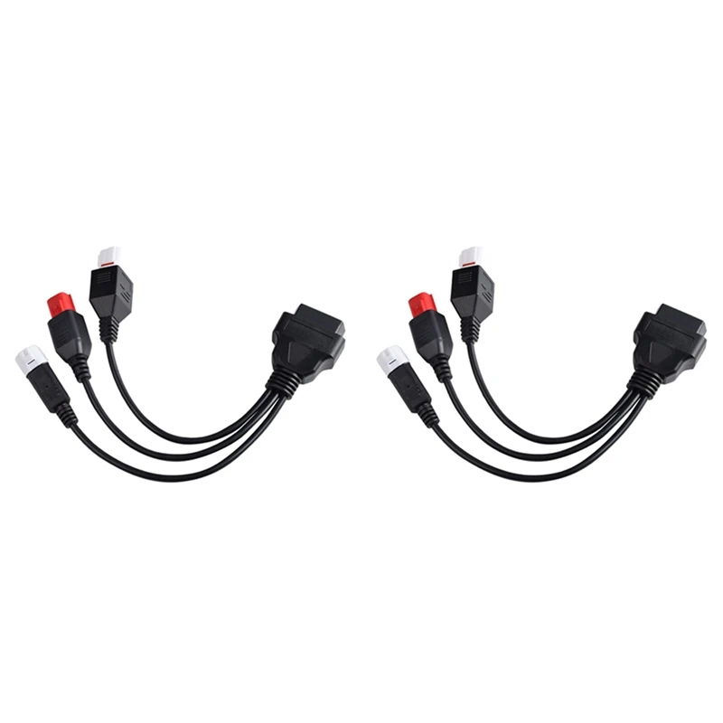 2X For Yamaha 3Pin 4Pin And Honda 6Pin OBD2 Diagnostics Connector Cable For Yamaha Motorbike OBD Extension Cable