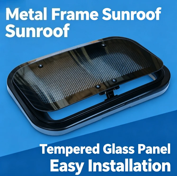 Universal Manual Sunroof Kit Electric Vehicle Tricycle Roof Window Assembly Ventilation Opening Hatch Replacement Accessory