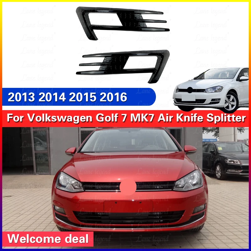 Front Bumper Spoiler Fog Lamp Cover Air Knife Splitter Body Kit For Volkswagen Golf 7 MK7 2013 2014 2015 2016