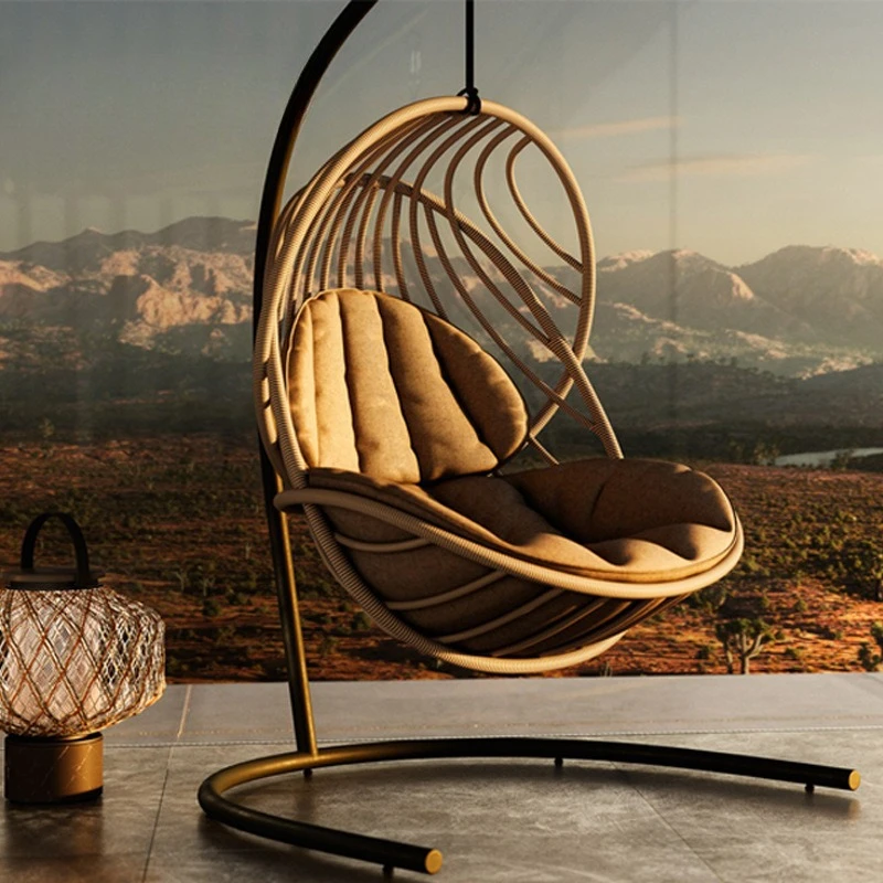 Leisure courtyard outdoor hanging basket, single swing, lazy balcony indoor rocking chair, garden villa swing